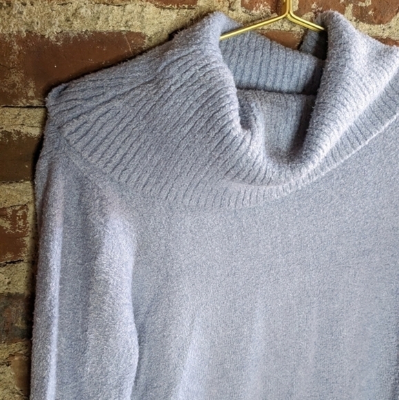 Rachel Zoe Small Blue Gray Pullover Cowl Neck Sweater - Picture 2 of 8